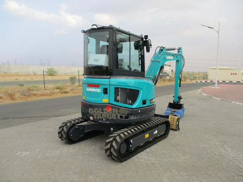2024 Sunward SWE35UF mini excavator, rear three-quarter view