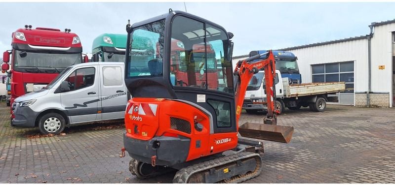 2014 Kubota KX018-4 mini excavator, rear three-quarter view
