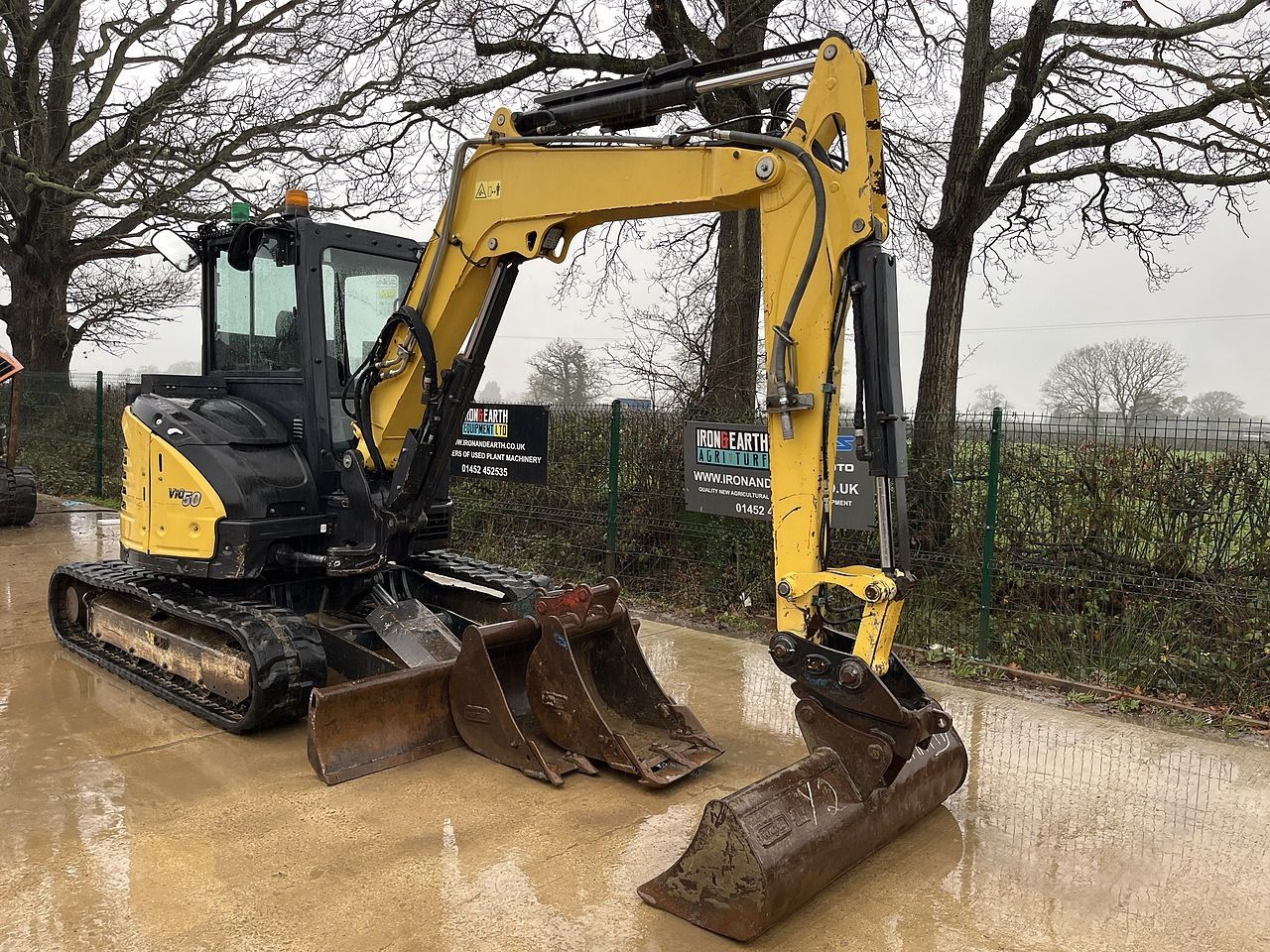 2017 Yanmar VIO50-6A mini excavator, side view