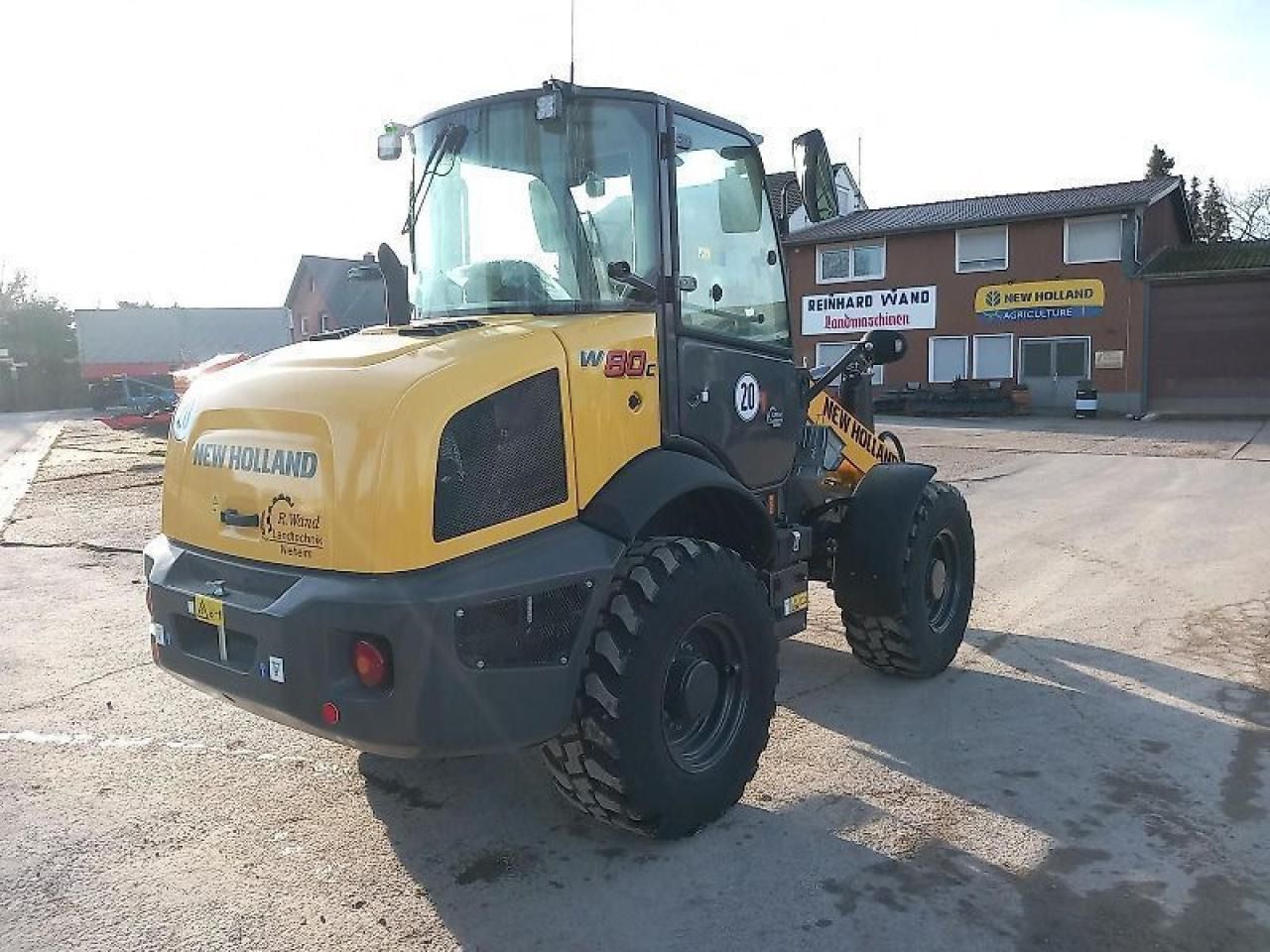 2023 New Holland W80C mini excavator, rear three-quarter view 2023 New Holland W80C mini excavator, rear three-quarter view