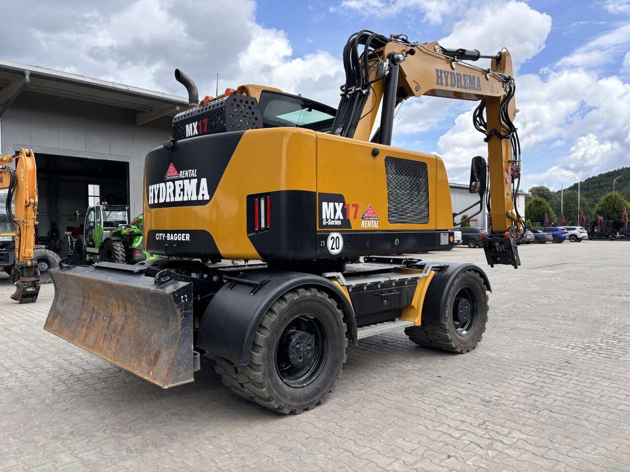 2023 Hydrema MX17G wheel excavator, rear three-quarter view