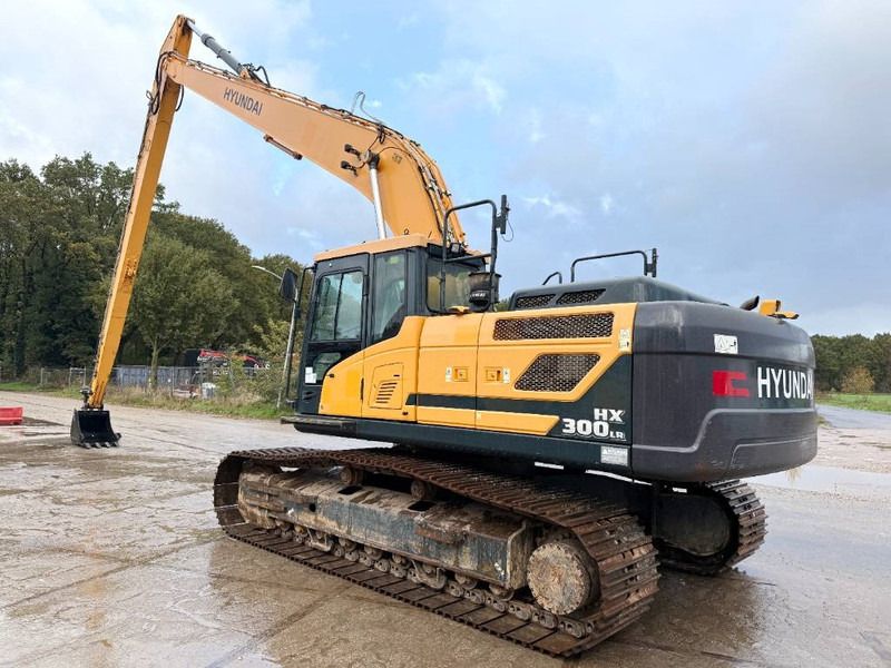 2016 Hyundai HX300LR long reach excavator, rear three-quarter view