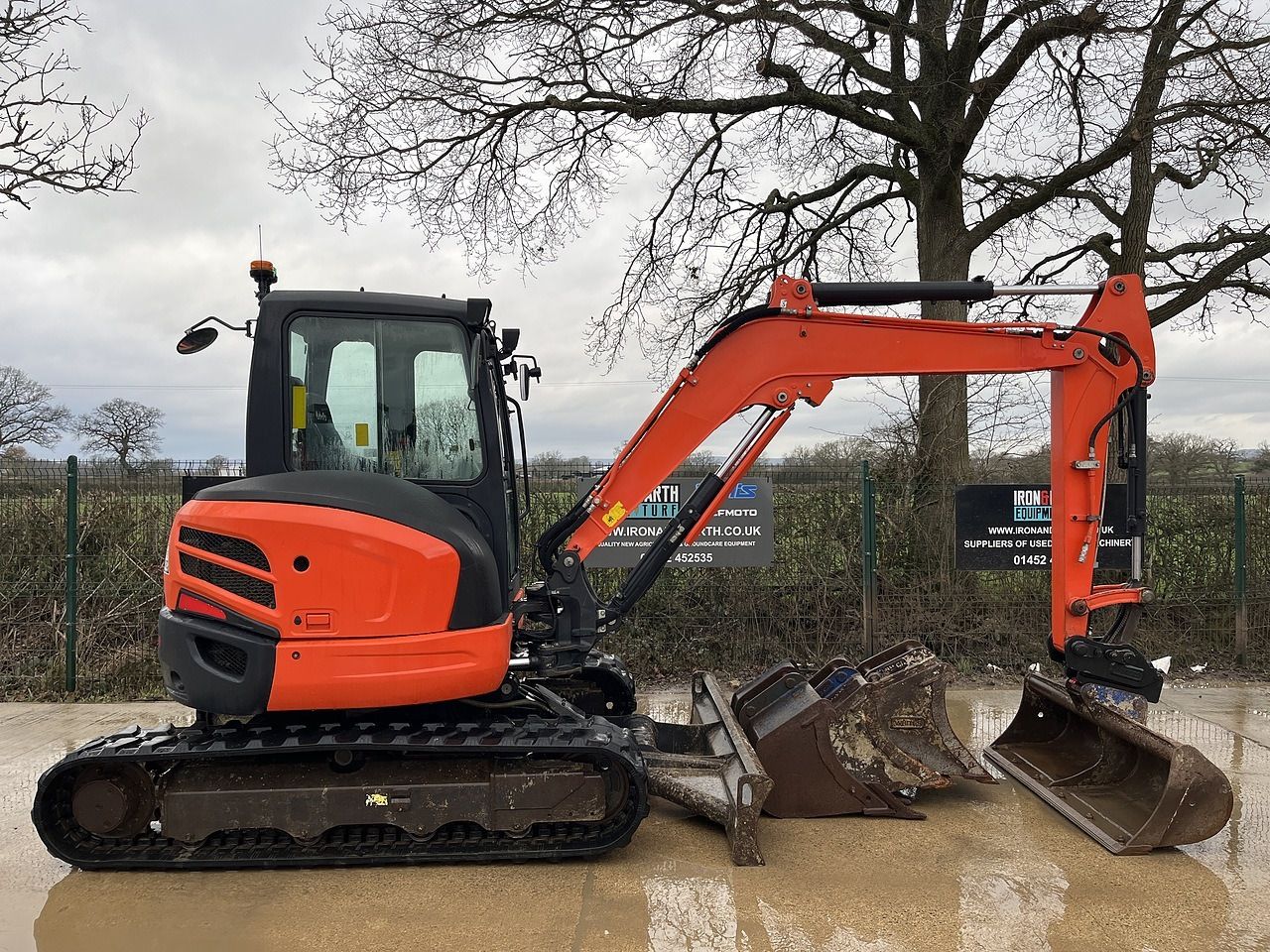 2017 Kubota U48-4 mini excavator, side profile view