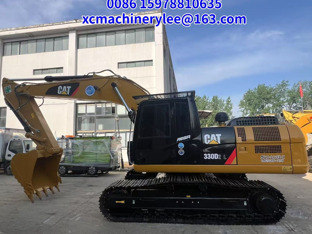 2023 Caterpillar 330D2L crawler excavator, side profile view