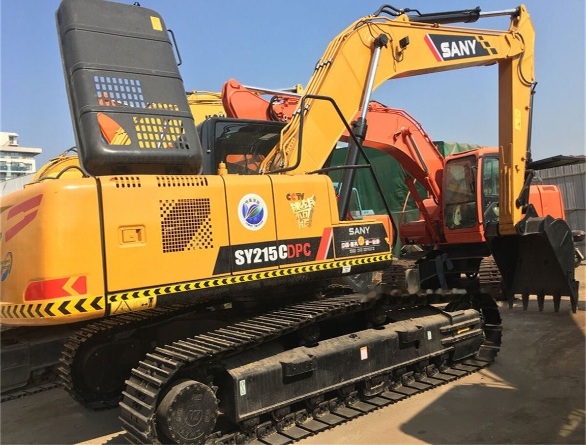 2020 Sany SY215C crawler excavator, rear three-quarter view