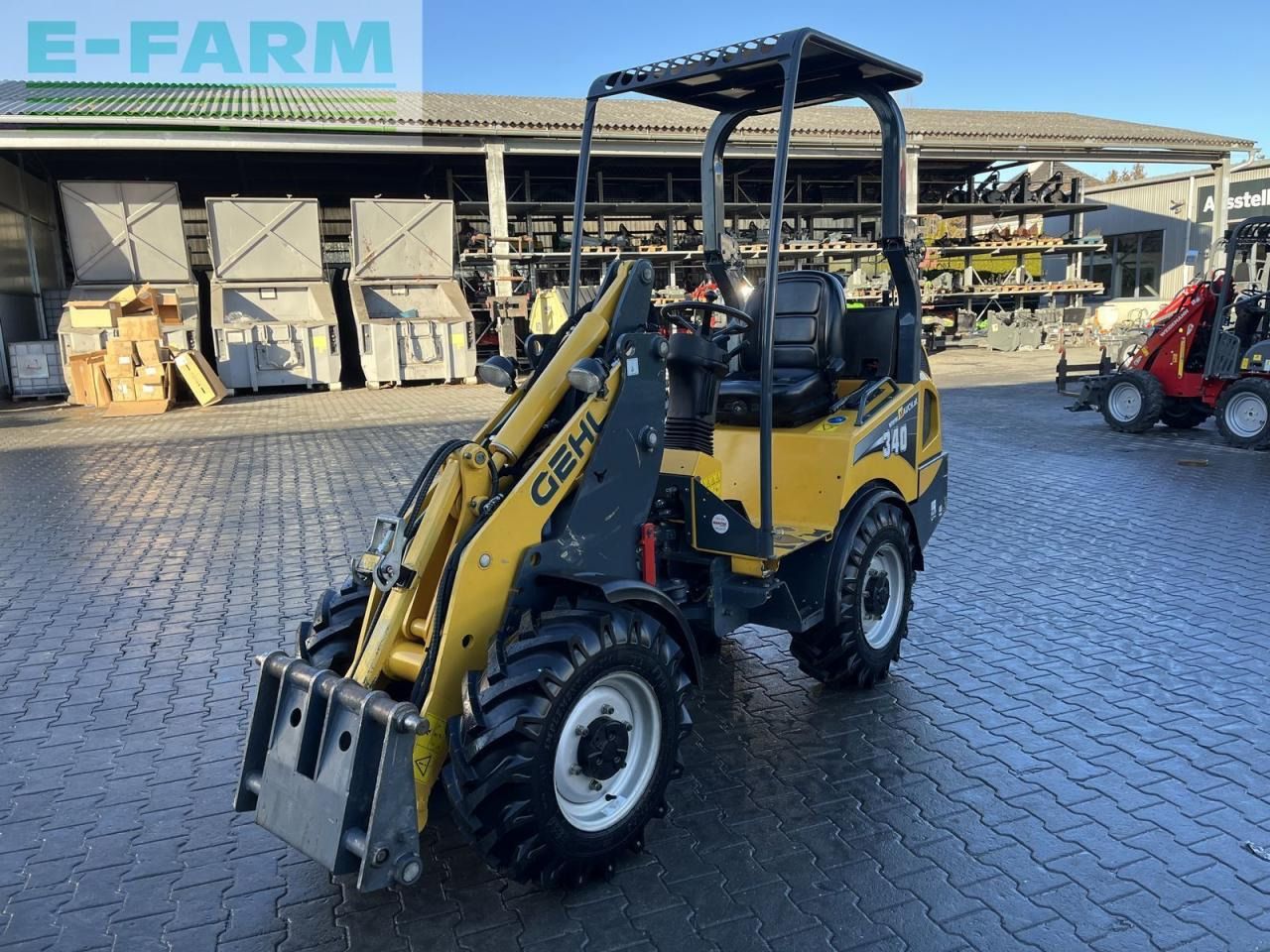2018 Weidemann 340 mini excavator, front three-quarter view