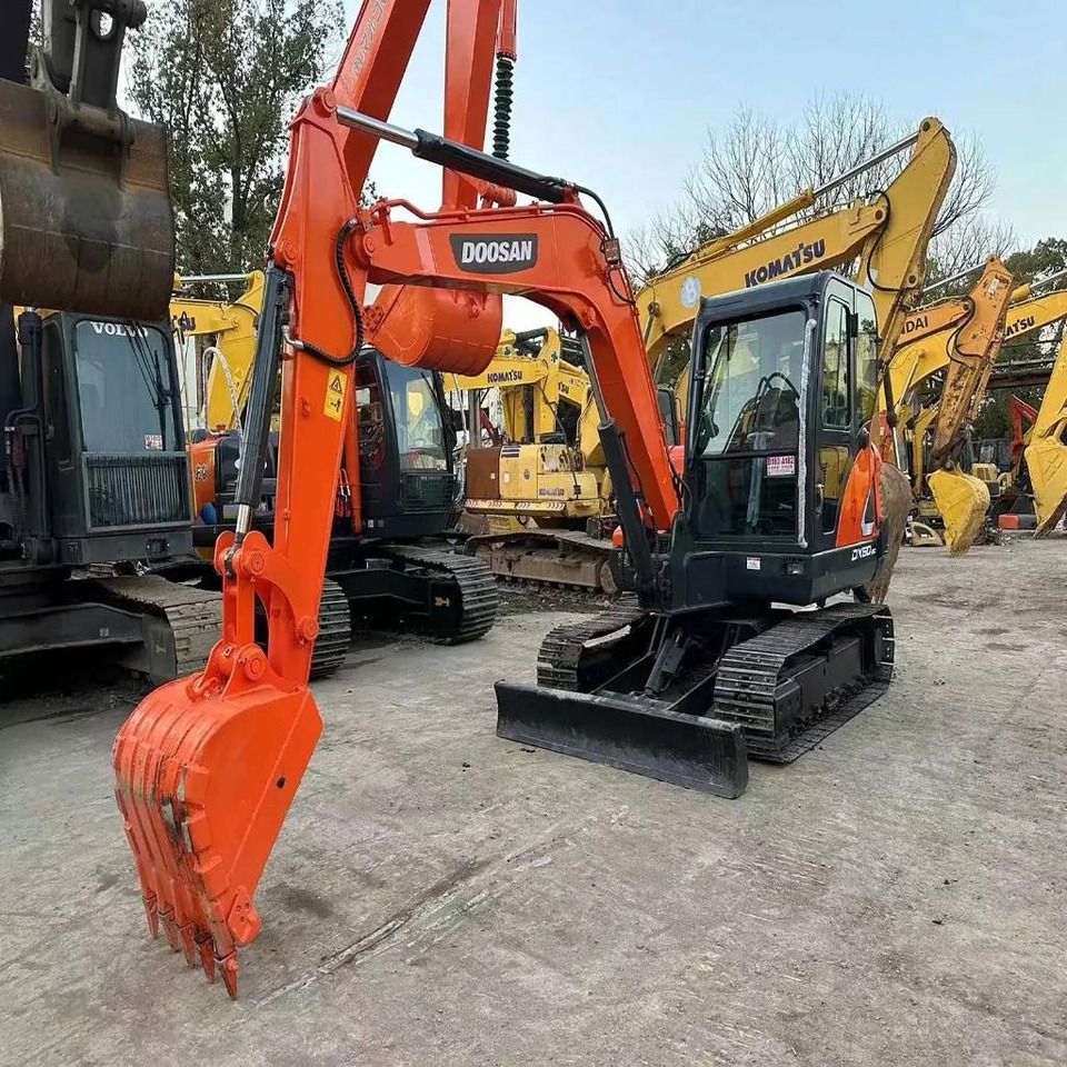 2022 Doosan DX60-9C mini excavator, front three-quarter view