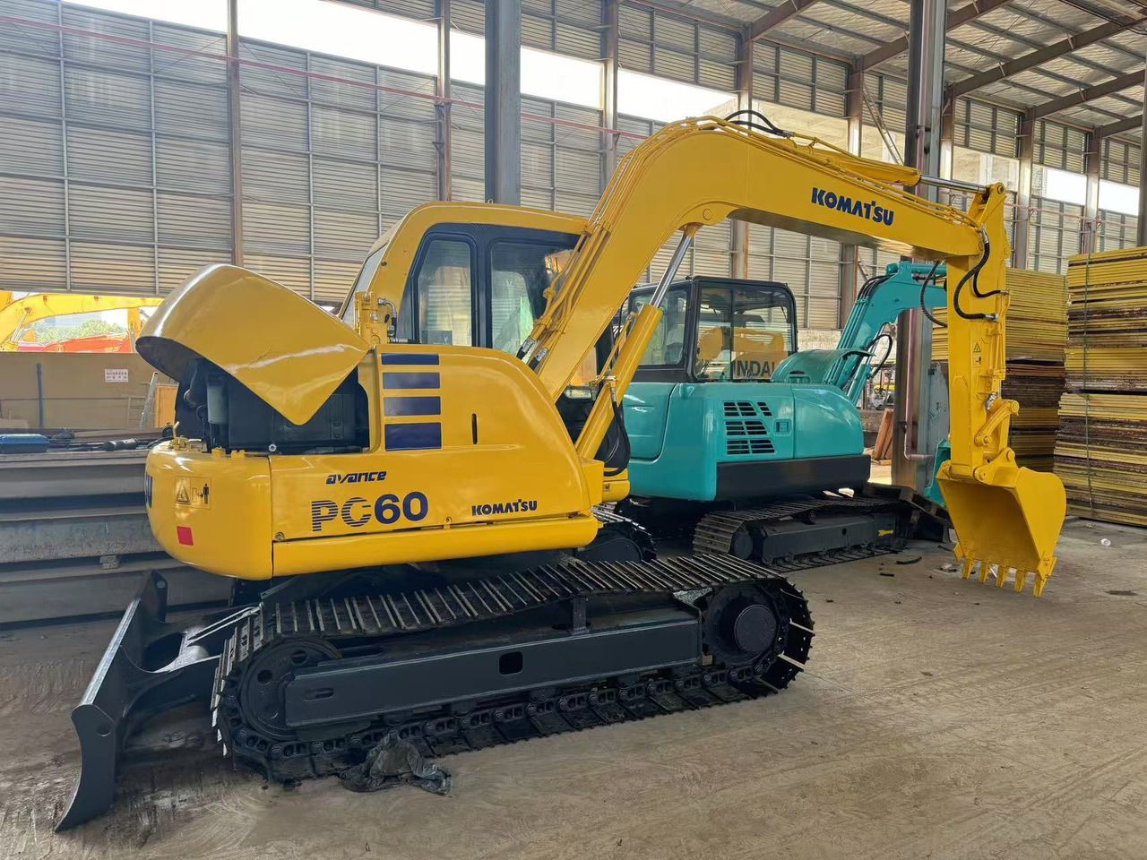 2018 Komatsu PC60-7 mini excavator, rear three-quarter view