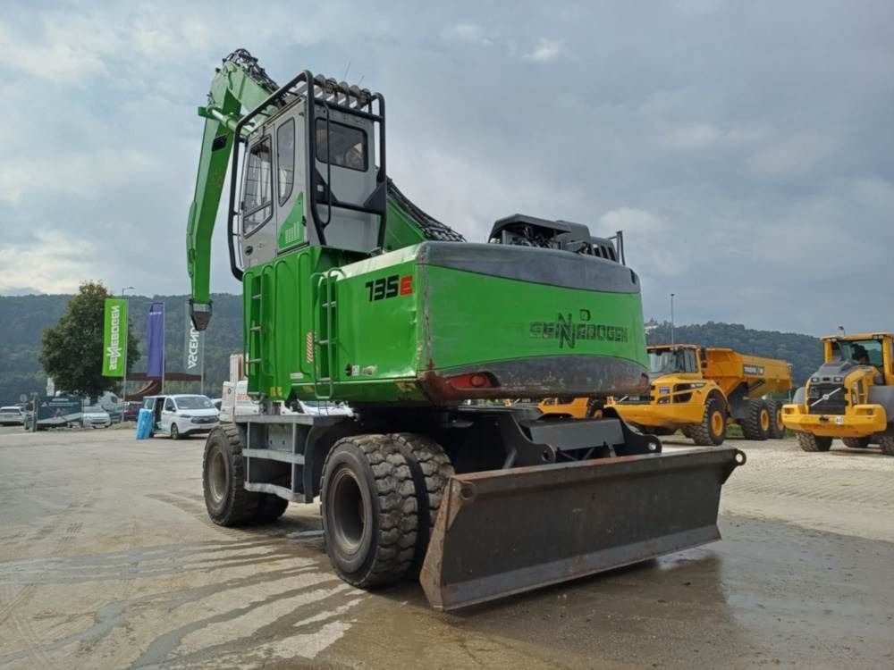 2016 Sennebogen 735E material handler, rear three-quarter view