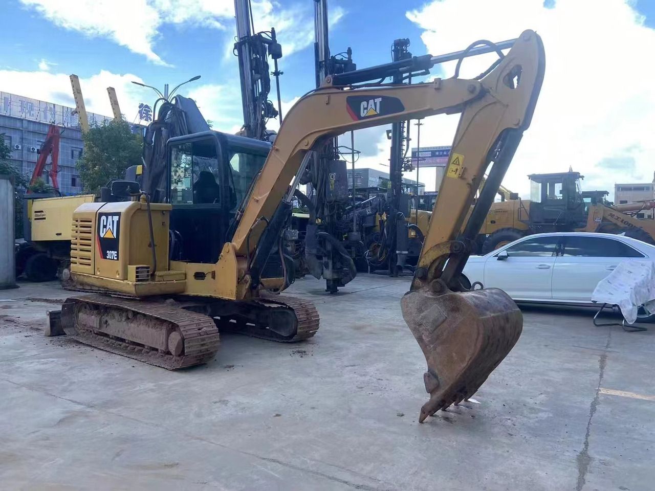 2022 Caterpillar 307E crawler excavator, side view