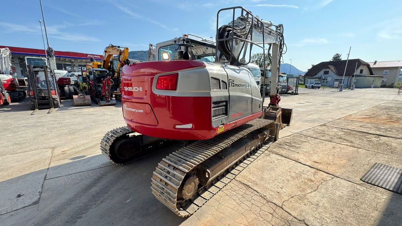 2017 Takeuchi TB2150R crawler excavator, rear three-quarter view
