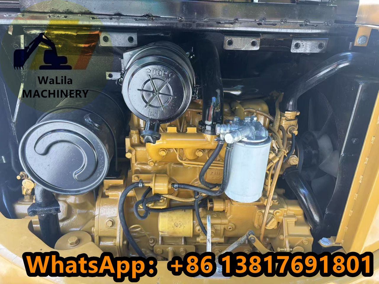 2023 Caterpillar 305C Mini Excavator engine compartment view