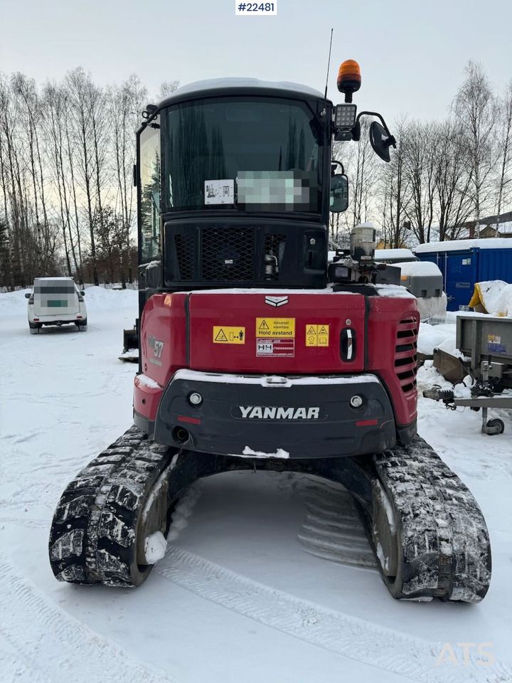 2022 Yanmar VIO57-6B crawler excavator, rear view