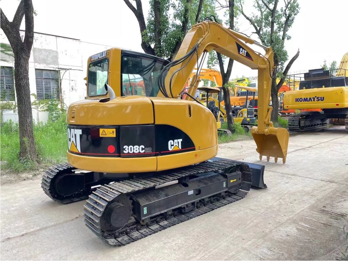 2022 Caterpillar 308C CR crawler excavator, rear three-quarter view