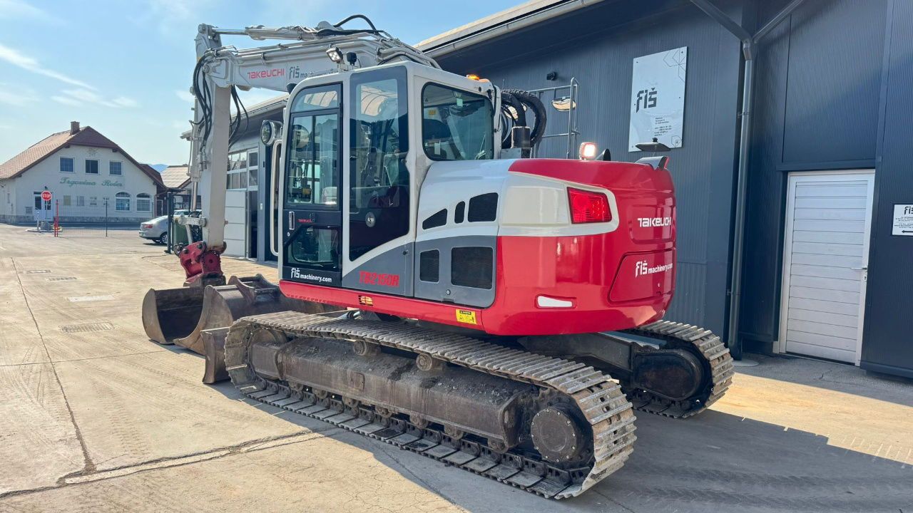 2017 Takeuchi TB2150R crawler excavator, rear three-quarter view