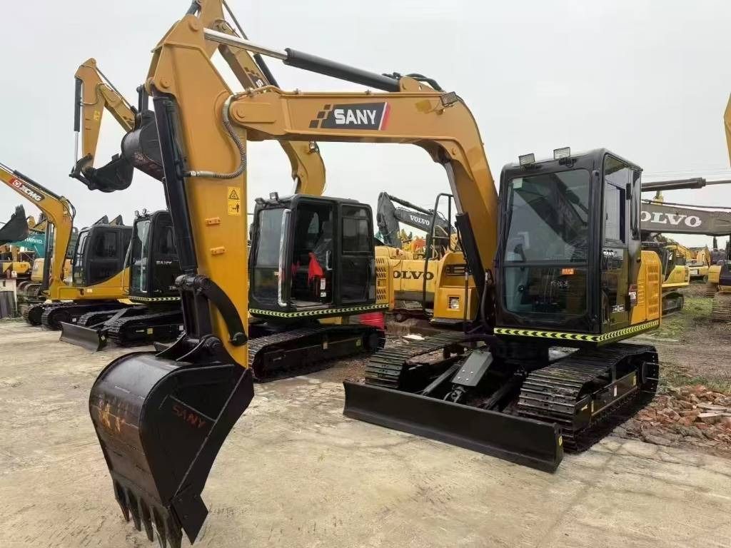 2024 Sany SY75C mini excavator, front three-quarter view