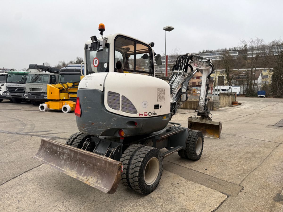 2013 Wacker Neuson 6503-2 wheel excavator, rear three-quarter view
