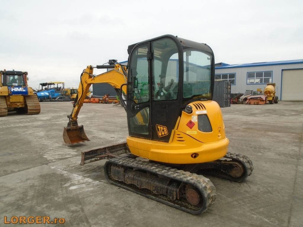 2014 JCB 8035 ZTS mini excavator, rear three-quarter view