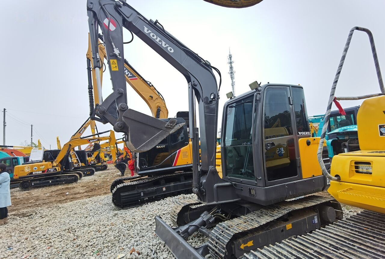 2021 Volvo EC60D mini excavator, front three-quarter view