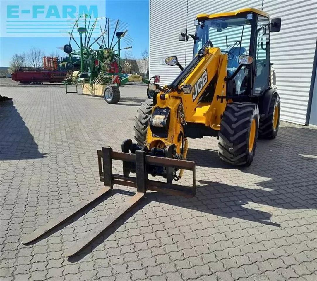 2021 JCB TM180 telescopic wheel loader, front three-quarter view