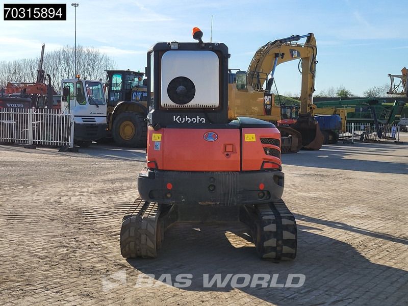 2018 Kubota U48-4 mini excavator, rear three-quarter view