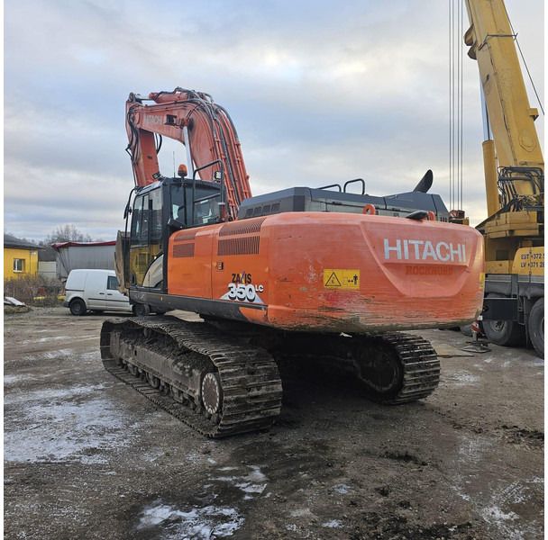 2018 Hitachi Zaxis 350LC crawler excavator, rear three-quarter view