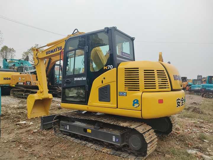 2011 Komatsu PC70-8 crawler excavator, rear three-quarter view