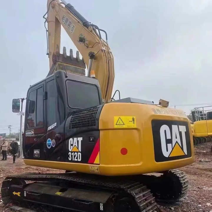 2024 Caterpillar 312D mini excavator, rear three-quarter view