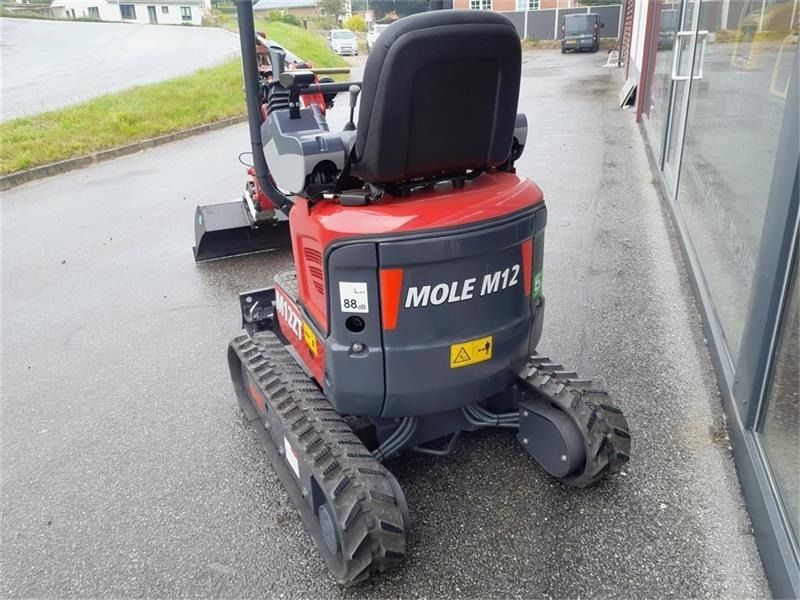Mole M12 mini excavator, rear view