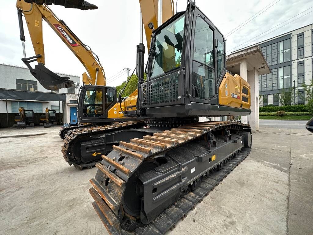 2026 XCMG XE 380 G PRO Crawler Excavator with a side view of the tracks and operator's cab. 2026 XCMG XE 380 G PRO Crawler Excavator with a side view of the tracks and operator's cab.