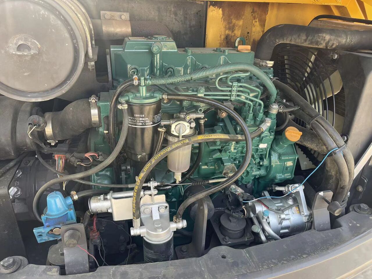 2024 Volvo EC60D mini excavator engine bay view