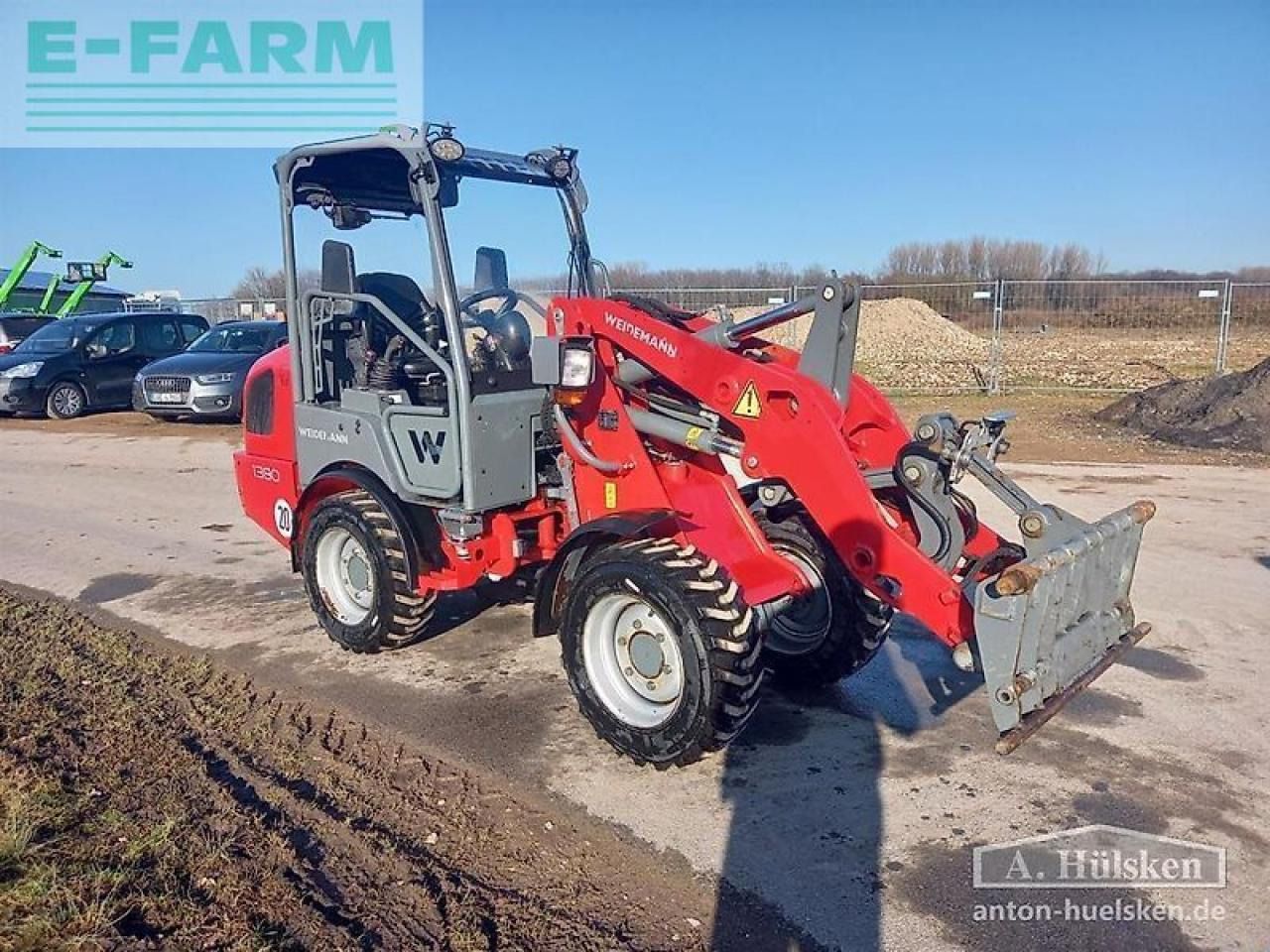 2018 Weidemann 1380 mini excavator, front three-quarter view 2018 Weidemann 1380 mini excavator, front three-quarter view