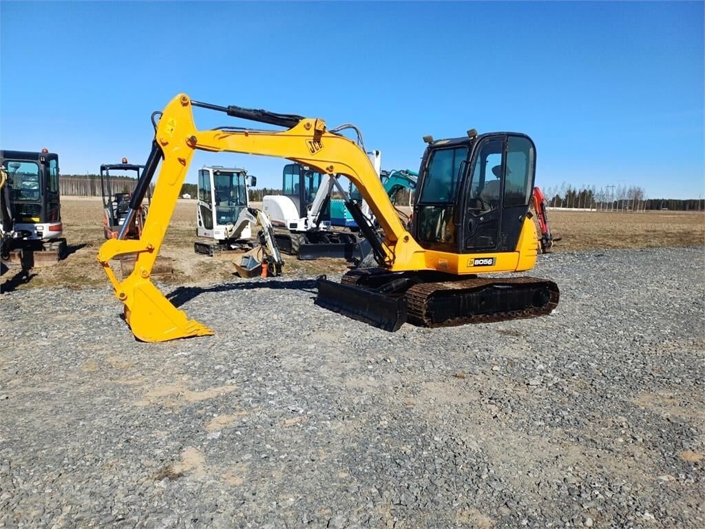 2011 JCB 8056 mini excavator, side profile view