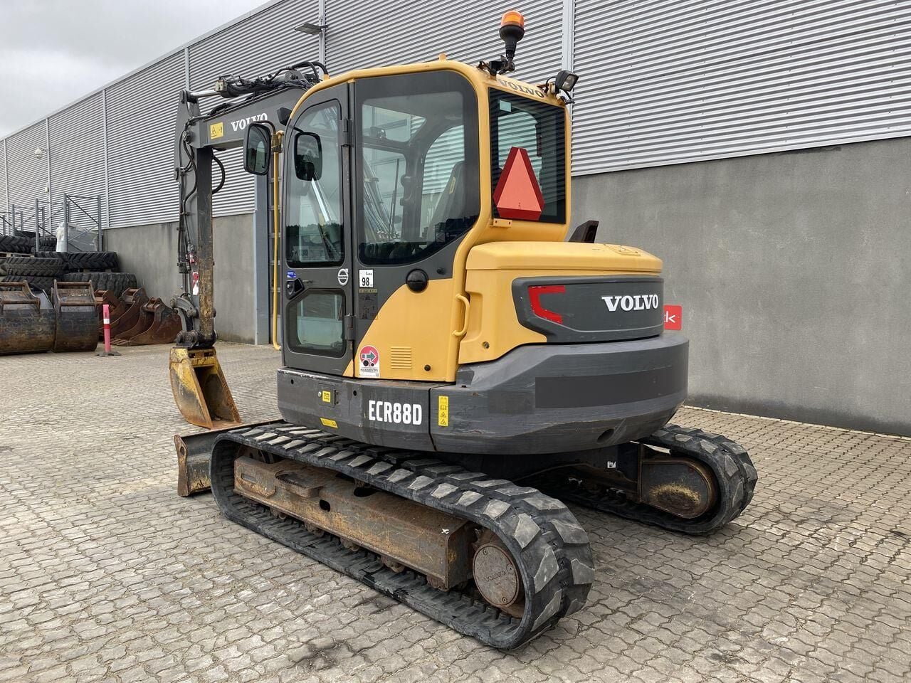 2015 Volvo ECR88D mini excavator, rear three-quarter view 2015 Volvo ECR88D mini excavator, rear three-quarter view