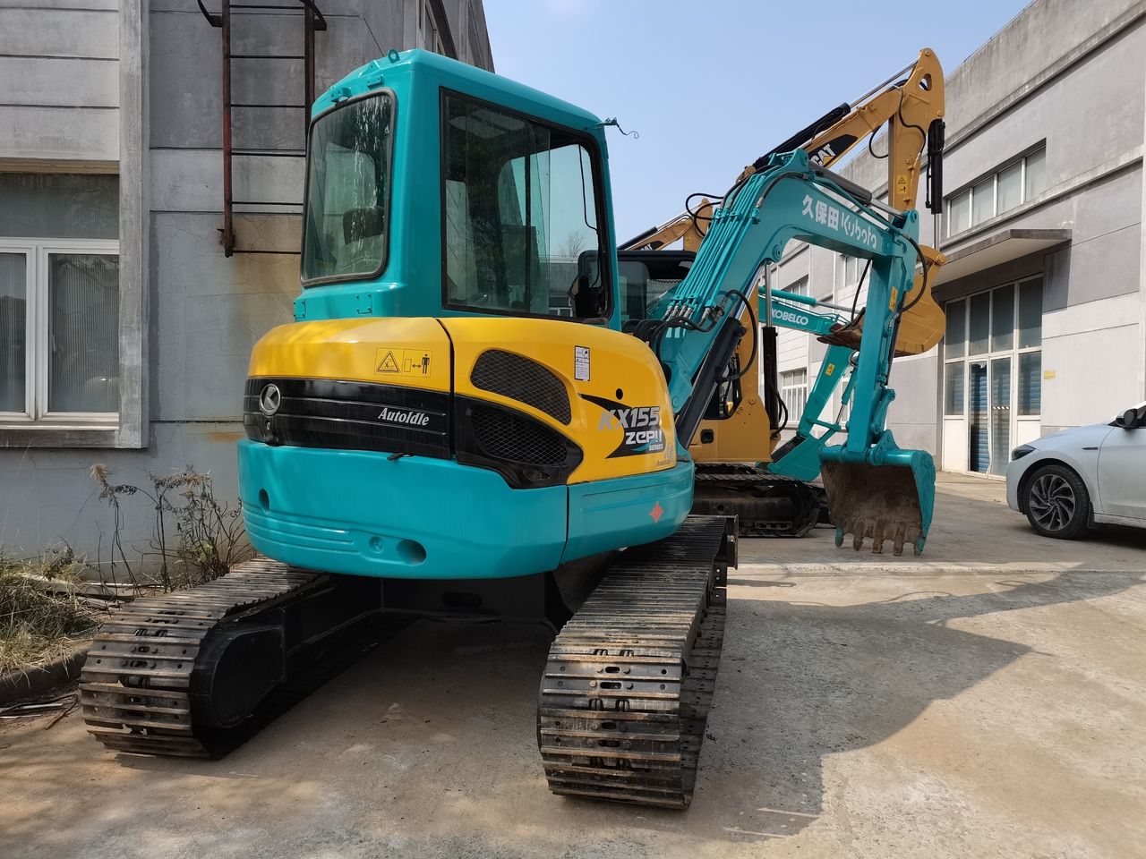 2016 Kubota KX155 ZEP II mini excavator, rear three-quarter view 2016 Kubota KX155 ZEP II mini excavator, rear three-quarter view