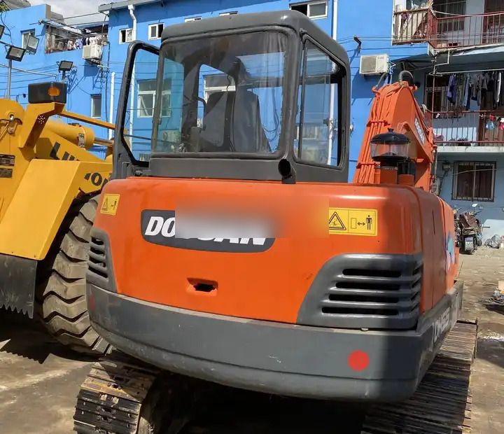 2018 Doosan DH55 mini excavator, front three-quarter view 2018 Doosan DH55 mini excavator, front three-quarter view