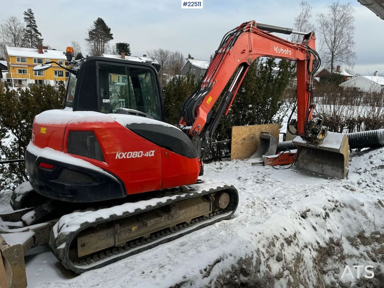 2018 Kubota KX080-4A crawler excavator, rear three-quarter view 2018 Kubota KX080-4A crawler excavator, rear three-quarter view