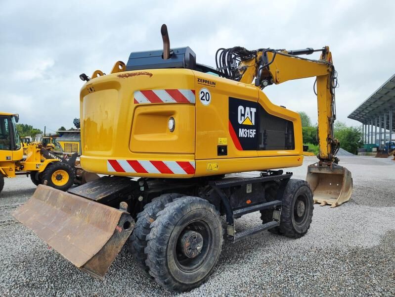 2020 Caterpillar M315F wheel excavator, rear view