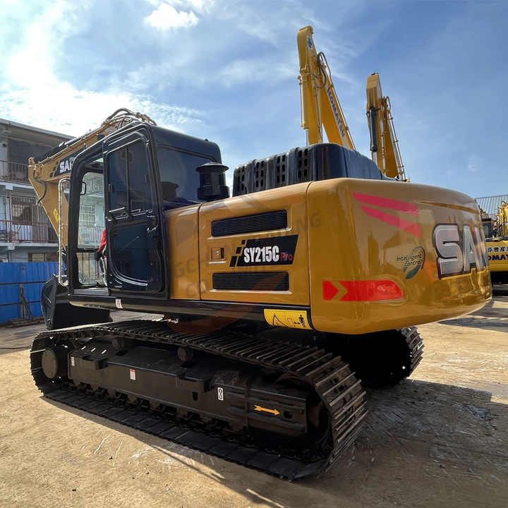 2020 Sany SY215C Pro crawler excavator, rear three-quarter view