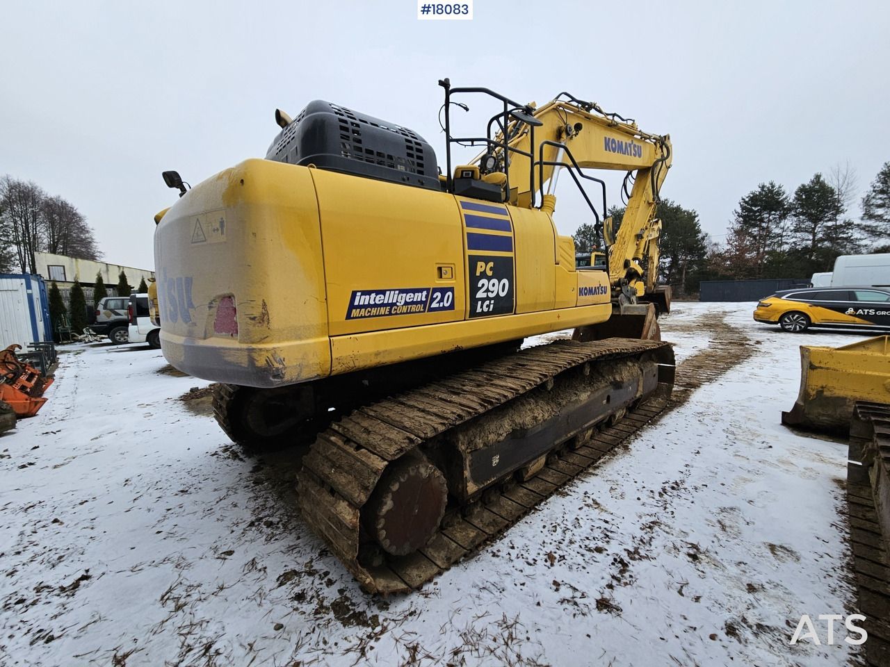 2021 Komatsu PC290LCi crawler excavator rear three-quarter view