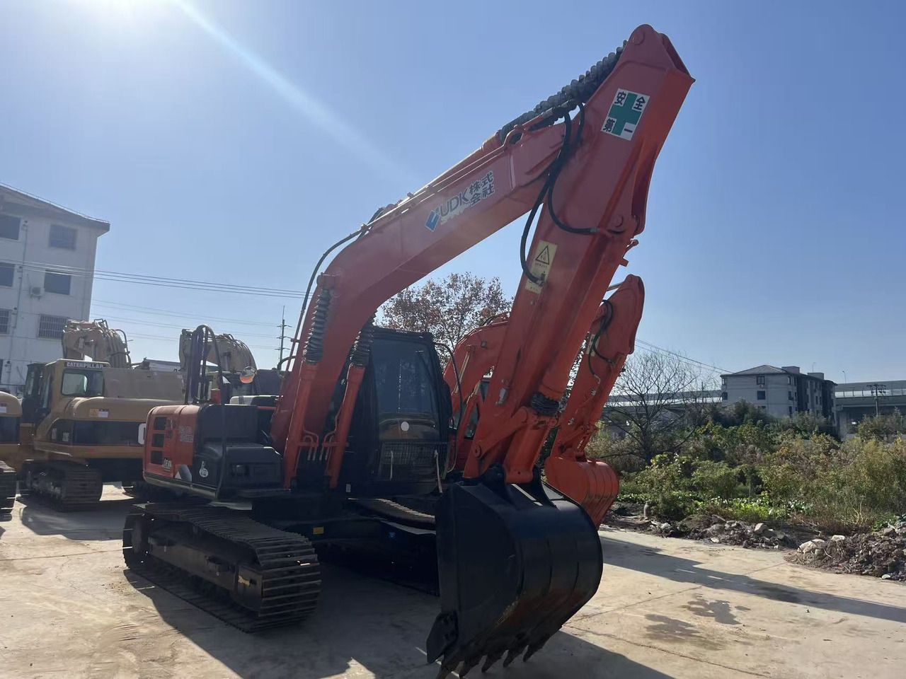 2023 Hitachi ZX120 crawler excavator, front three-quarter view 2023 Hitachi ZX120 crawler excavator, front three-quarter view