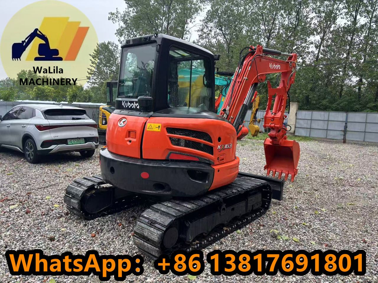2023 Kubota KX163-5 mini excavator, rear three-quarter view 2023 Kubota KX163-5 mini excavator, rear three-quarter view