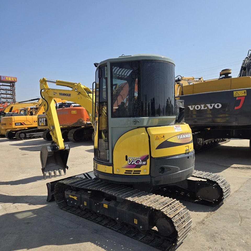 2023 Yanmar ViO55 mini excavator, three-quarter view