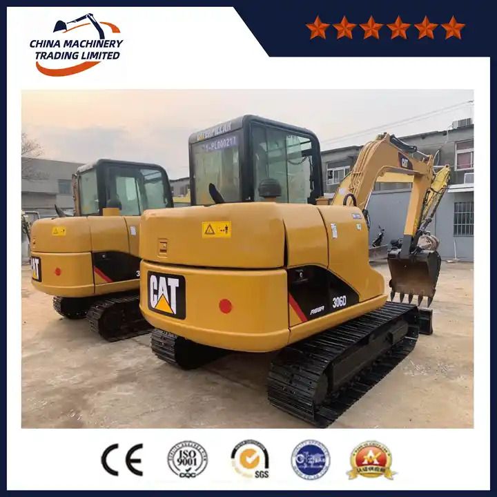2016 Caterpillar 306D mini excavator, rear three-quarter view