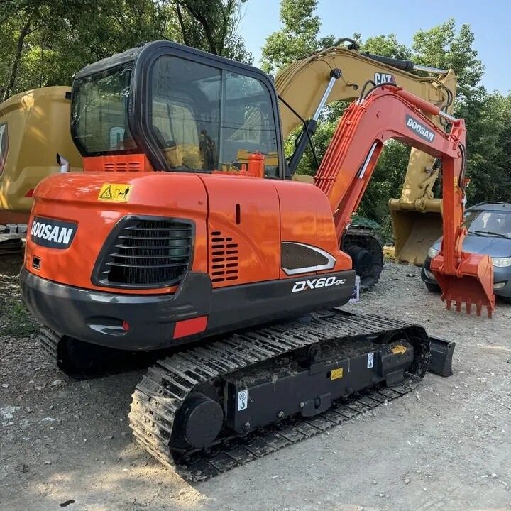 2020 Doosan DX60-9C crawler excavator, rear three-quarter view