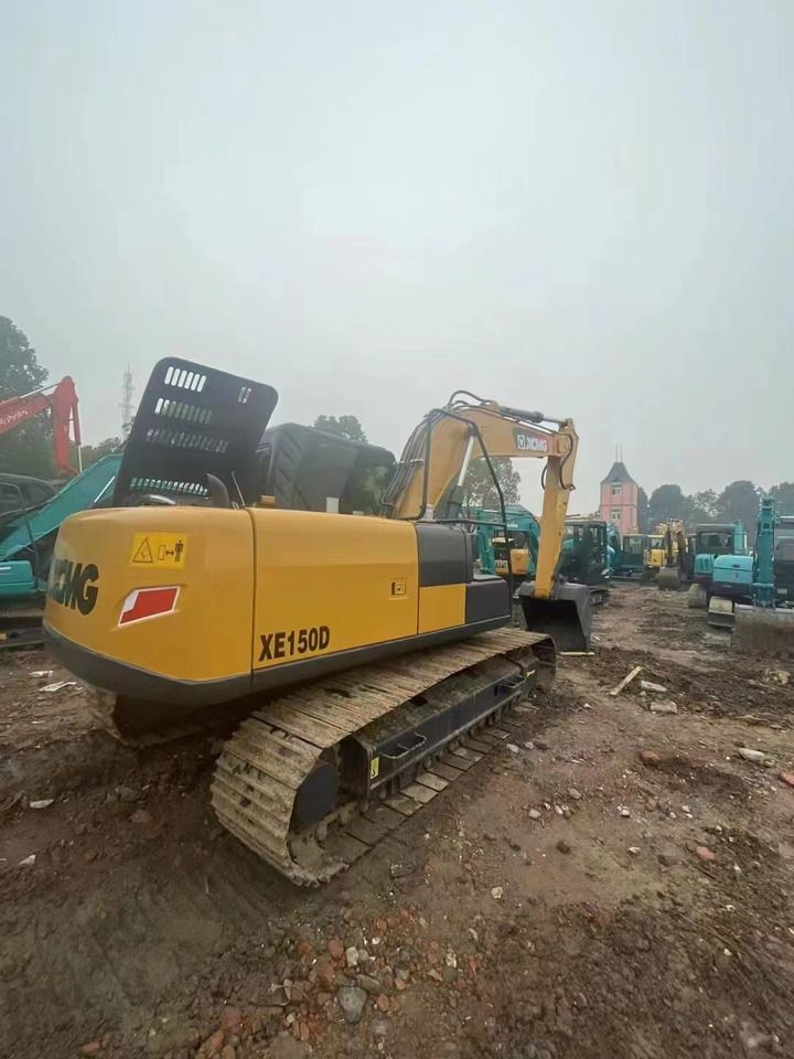 2019 XCMG XE150D excavator, rear three-quarter view