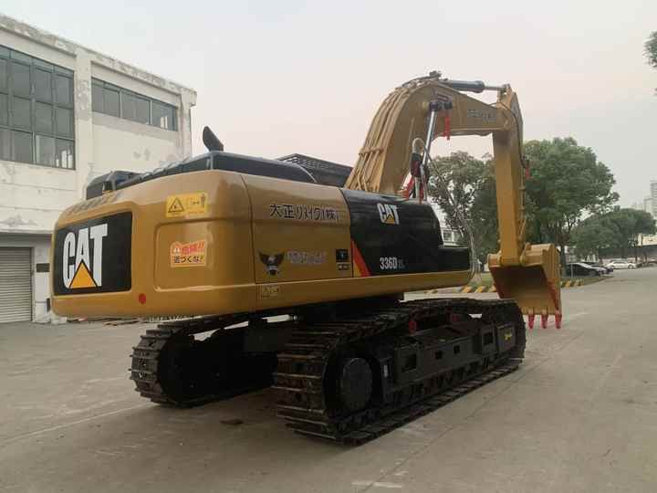 2021 Caterpillar 336D crawler excavator, rear three-quarter view