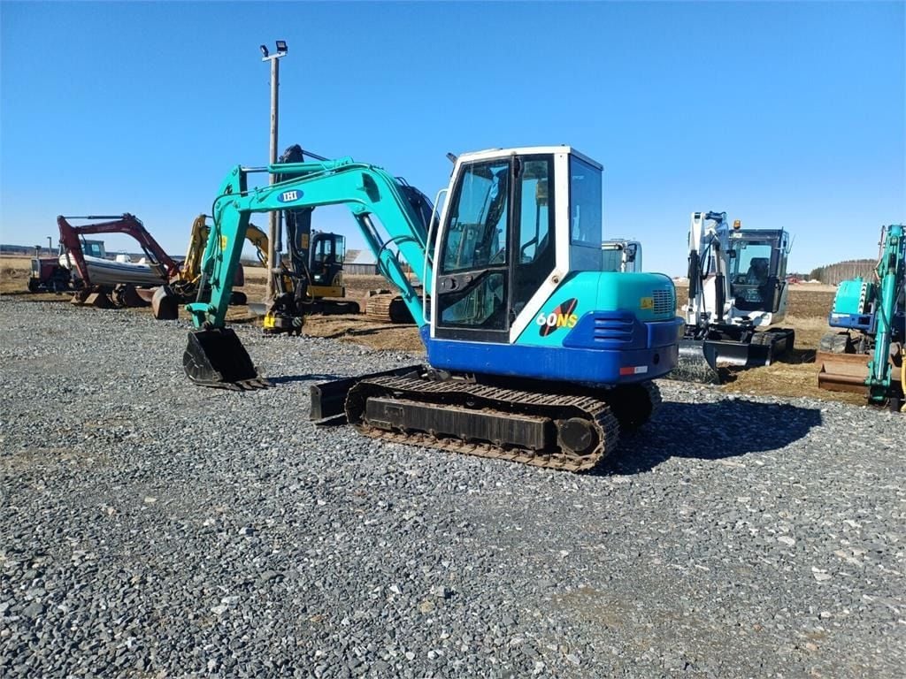 2012 IHI 60NS mini excavator, rear three-quarter view