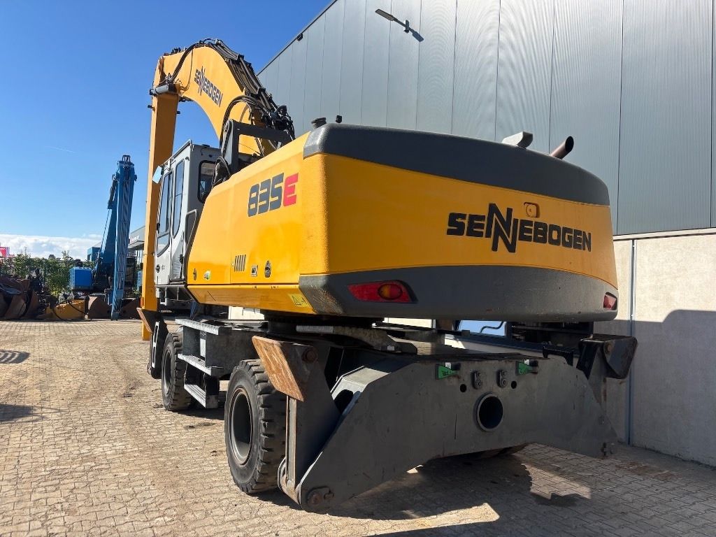 2015 Sennebogen 835E material handler, rear three-quarter view