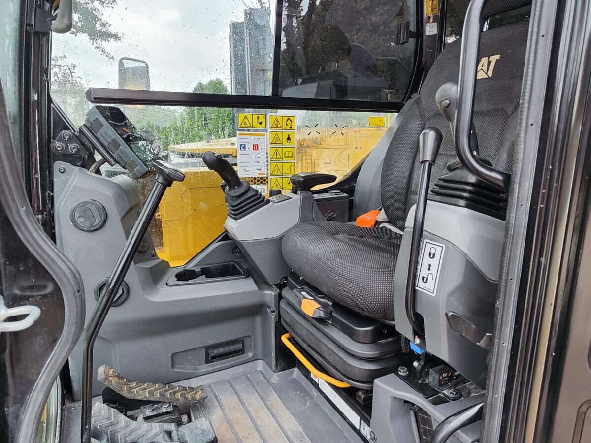 2021 Caterpillar 308C mini excavator interior cab view